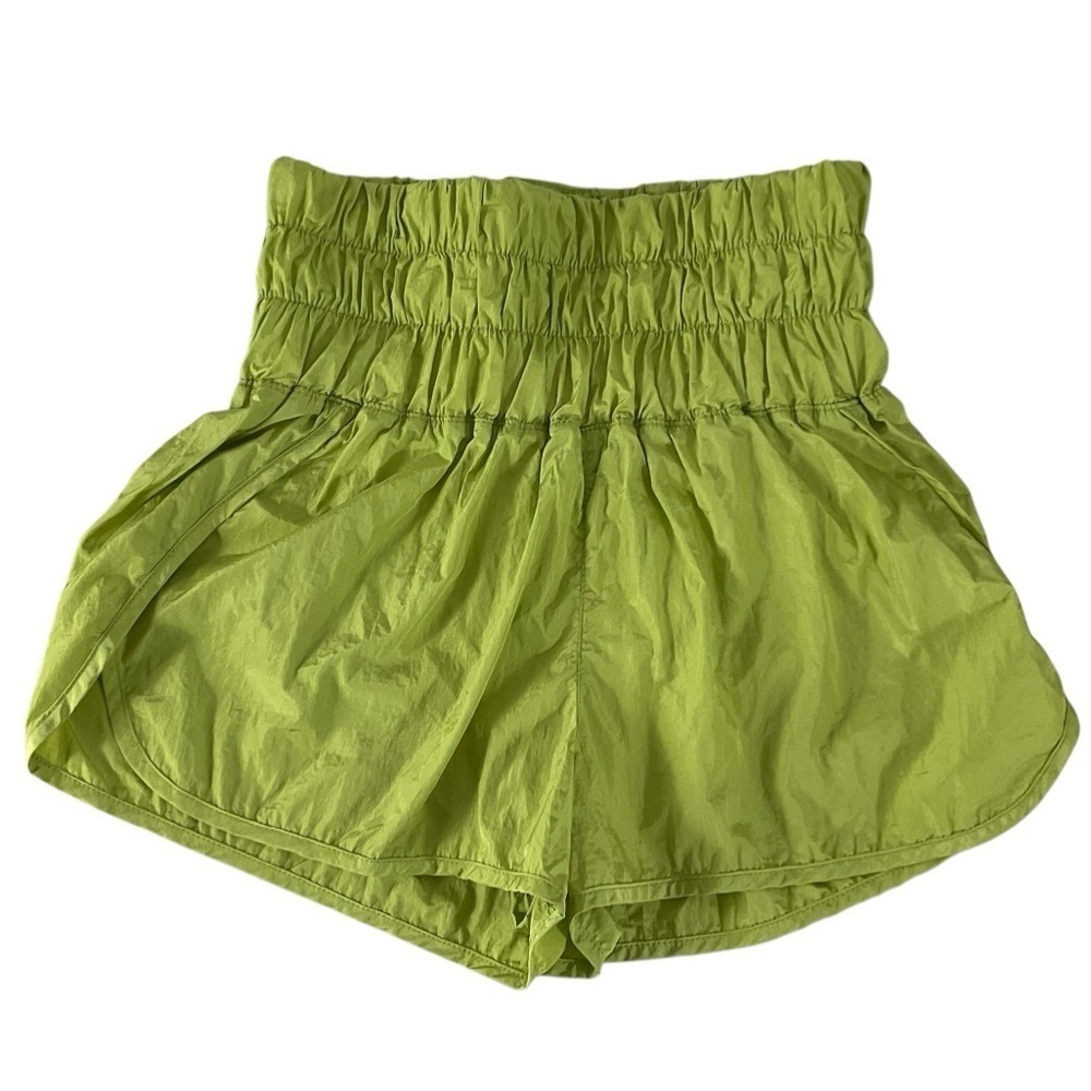 Free People FP Movement The Way Home Shorts Green High Rise Size Small